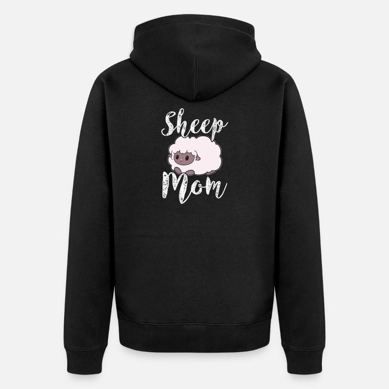 mouton mouton maman mère - Veste à capuche bio Premium Unisexe - noir
