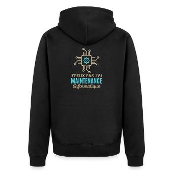 Maintenance informatique - Veste à capuche bio Premium Unisexe - noir - Dos - Nico (187cm)