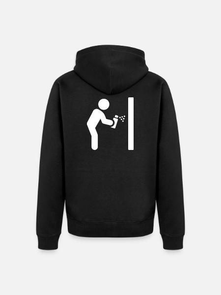 Graffiti Sprayer - Unisex Premium Organic Zip Hoodie - black