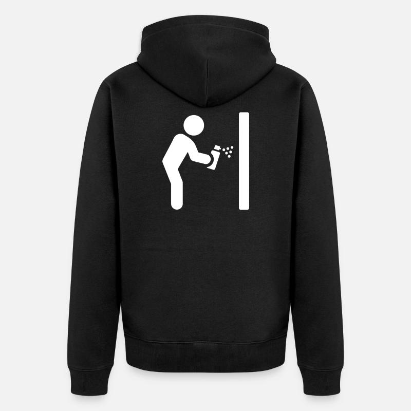 Graffiti Sprayer - Unisex Premium Bio Zip Hoodie - Schwarz