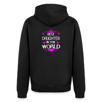 Meilleure fille du monde - Veste à capuche bio Premium Unisexe - noir - Dos - Nico (187cm)