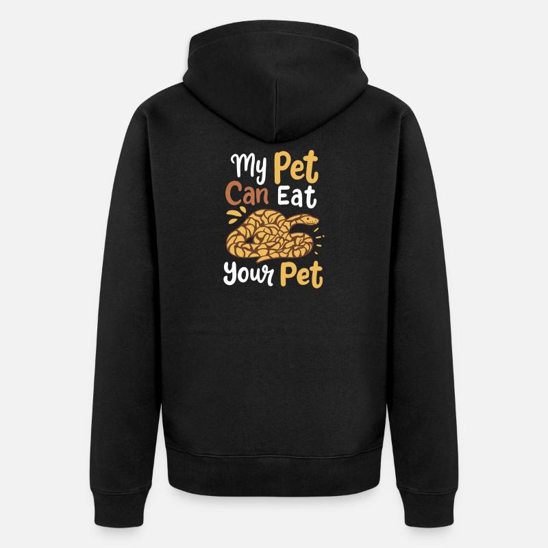 Python Schlangen Schlangenbesitzer - Unisex Premium Bio Zip Hoodie - Schwarz
