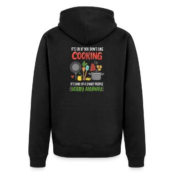 Cooking Cook Cook - Unisex Premium Organic Zip Hoodie - black - Back - Nico (187cm)