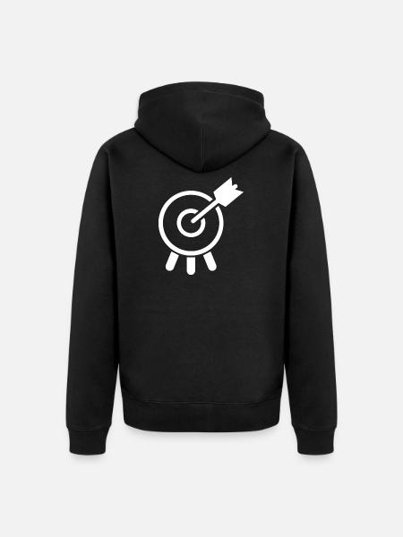 archery - Unisex Premium Organic Zip Hoodie - black