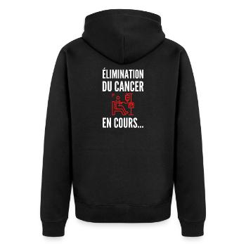 Élimination en cours – Avancer, simplement - Veste à capuche bio Premium Unisexe - noir - Dos - Nico (187cm)