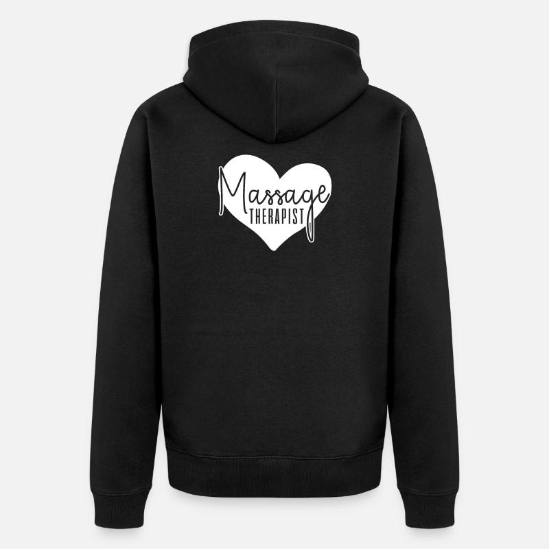 Massagetherapeut Massagetherapie - Unisex Premium Bio Zip Hoodie - Schwarz