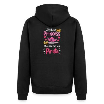 Pirate Pirate Princesse Pirate Fille - Veste à capuche bio Premium Unisexe - noir - Dos - Nico (187cm)