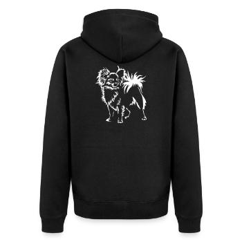 Chihuahua"Black Edition » - Veste à capuche bio Premium Unisexe - noir - Dos - Nico (187cm)