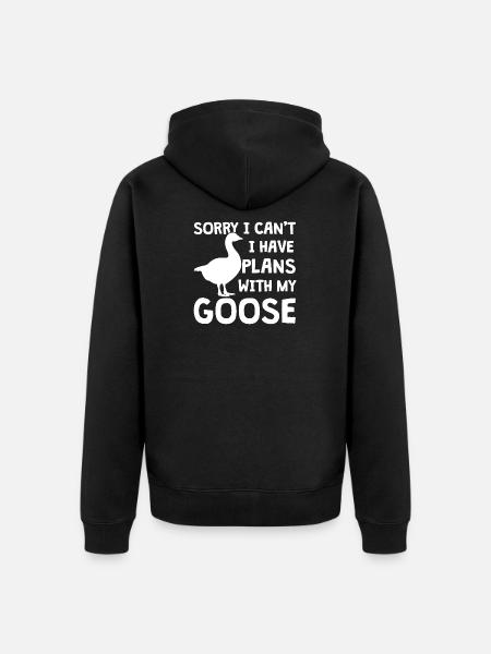 Goose Geese Waterfowl Goose Lover - Unisex Premium Organic Zip Hoodie - black