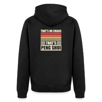Student disorder messy not to clean up - Unisex Premium Organic Zip Hoodie - black - Back - Nico (187cm)