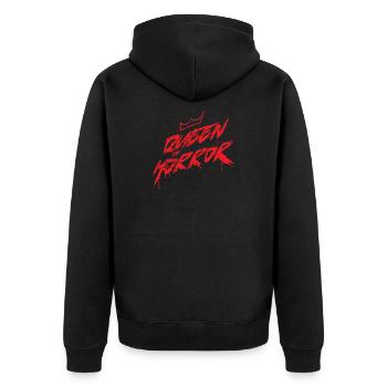 Horror Horrorkönigin Horrorfilm - Unisex Premium Bio Zip Hoodie - Schwarz - Hinten - Nico (187cm)