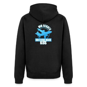 Kos Griechenland Meer Sommer Ferien Insel Sommer - Unisex Premium Bio Zip Hoodie - Schwarz - Hinten - Nico (187cm)