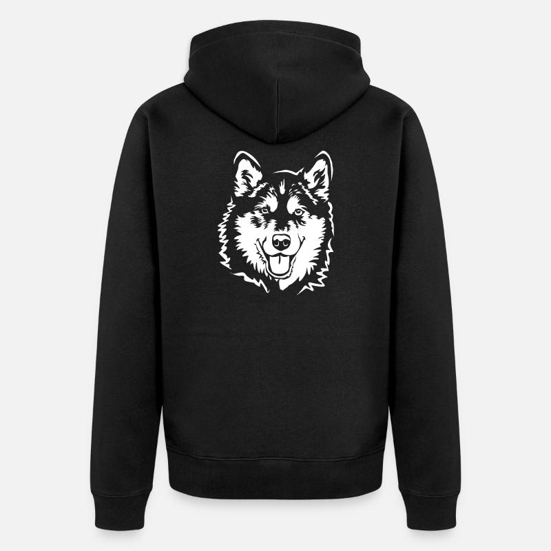 Alaskan Malamute Tête « Black Edition » - Veste à capuche bio Premium Unisexe - noir