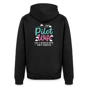 Pilote Femme Aviation Aviation - Veste à capuche bio Premium Unisexe - noir - Dos - Nico (187cm)