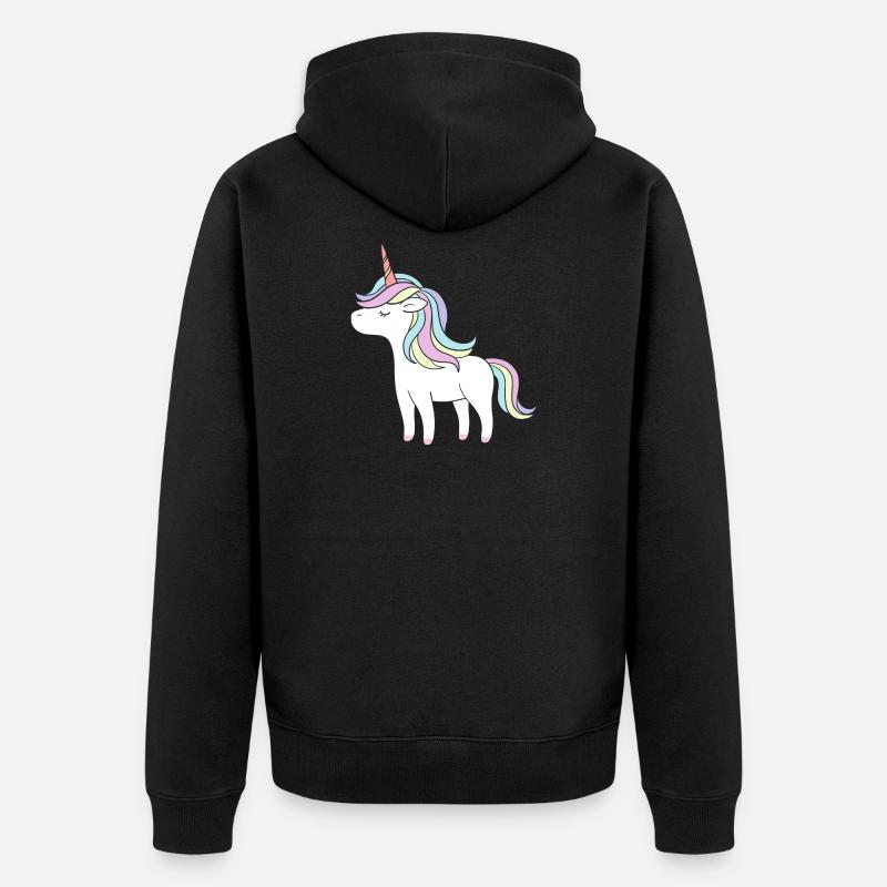Licorne Unicorn - Veste à capuche bio Premium Unisexe - noir
