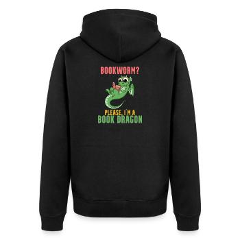Livre Dragon Cadeau - Veste à capuche bio Premium Unisexe - noir - Dos - Nico (187cm)