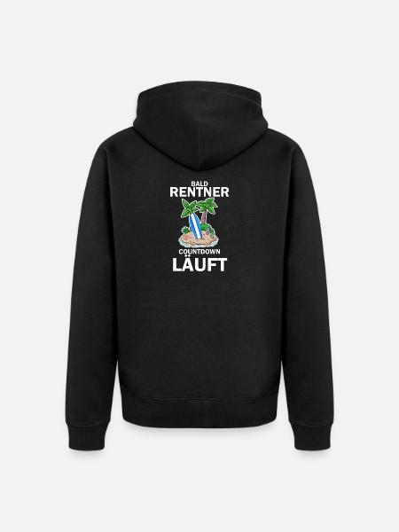 Rentner Countdown - Unisex Premium Bio Zip Hoodie - Schwarz
