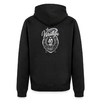 40. Geburtstag - Veste à capuche bio Premium Unisexe - noir - Dos - Nico (187cm)