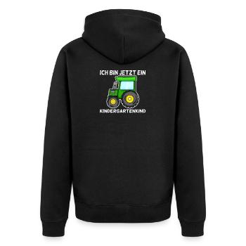 Kindergarten Kindergartenkind - Unisex Premium Bio Zip Hoodie - Schwarz - Hinten - Nico (187cm)