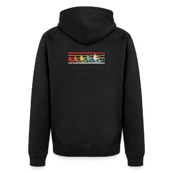 Wakeboard Wakeboarder - Unisex Premium Bio Zip Hoodie - Schwarz - Hinten - Nico (187cm)