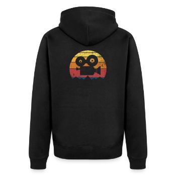 Filmkamera Regisseur Filmemachen - Unisex Premium Bio Zip Hoodie - Schwarz - Hinten - Nico (187cm)