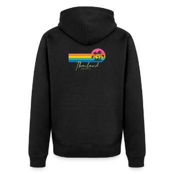 Thaïlande - Veste à capuche bio Premium Unisexe - noir - Dos - Nico (187cm)