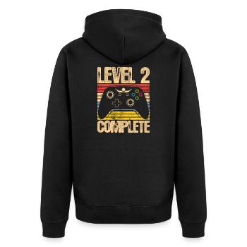 Contrôleur complet de niveau 2 - Veste à capuche bio Premium Unisexe - noir - Dos - Nico (187cm)