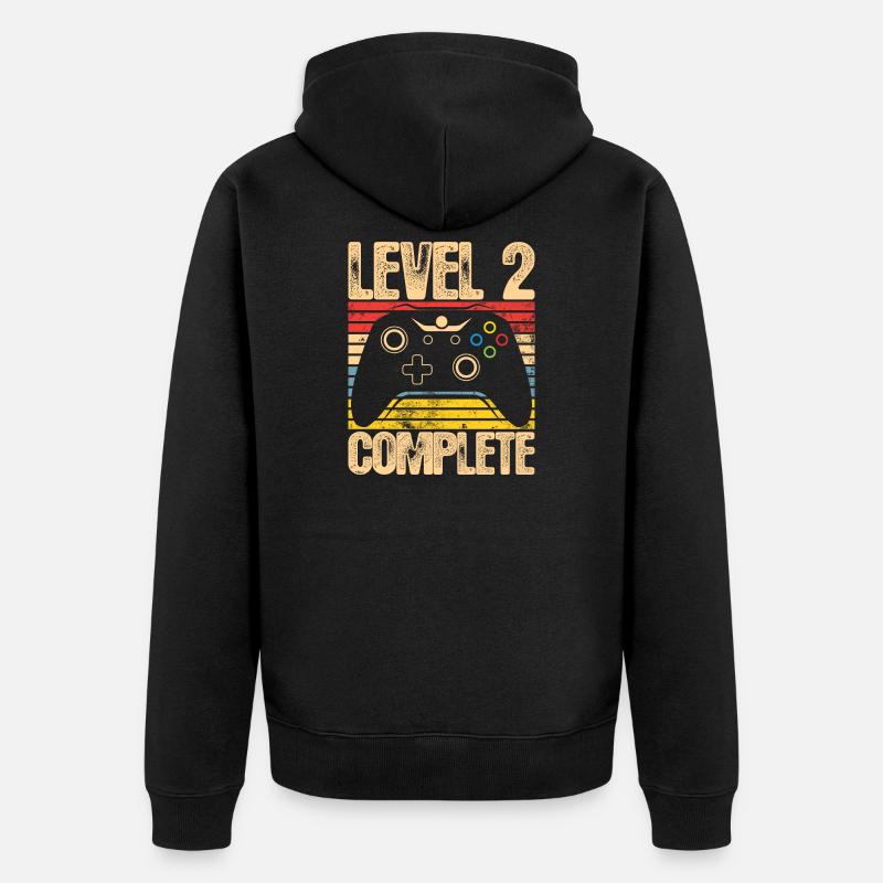 Level 2 Complete Controller - Unisex Premium Organic Zip Hoodie - black