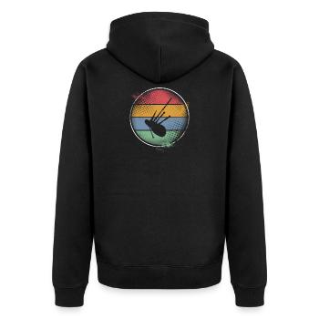 Bagpipes - Unisex Premium Organic Zip Hoodie - black - Back - Nico (187cm)