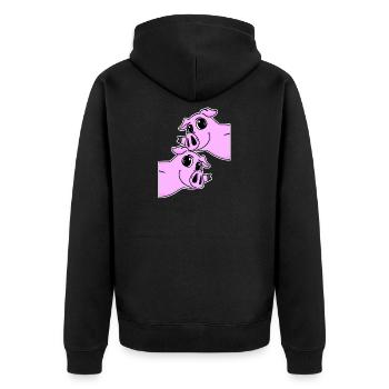 Cochons Cochons - Veste à capuche bio Premium Unisexe - noir - Dos - Nico (187cm)