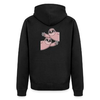 Paresseux paresseux - Veste à capuche bio Premium Unisexe - noir - Dos - Nico (187cm)