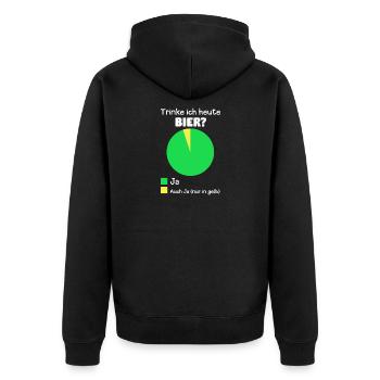 Werde Ich Heute Bier Trinken? Lustige Diagramme - Unisex Premium Bio Zip Hoodie - Schwarz - Hinten - Nico (187cm)