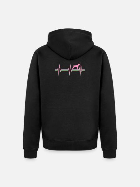Weimaraner Weimaraner Besitzer - Unisex Premium Bio Zip Hoodie - Schwarz
