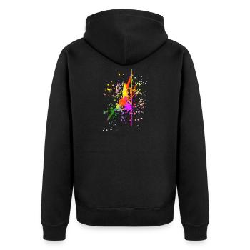 Pole Dance Fitness Couleur Splash Pole Dance - Veste à capuche bio Premium Unisexe - noir - Dos - Nico (187cm)