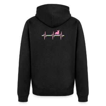 Chihuahua Chihuahua-Liebhaber - Unisex Premium Bio Zip Hoodie - Schwarz - Hinten - Nico (187cm)