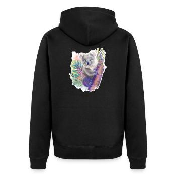 Koala | Ours Koala - Veste à capuche bio Premium Unisexe - noir - Dos - Nico (187cm)