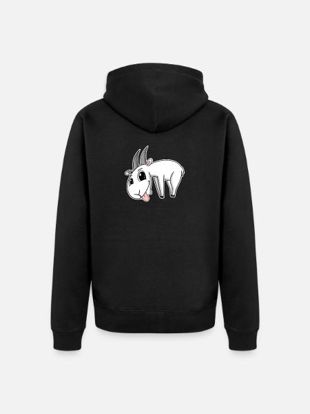 Ziege Ziegenbock Bock - Unisex Premium Bio Zip Hoodie - Schwarz
