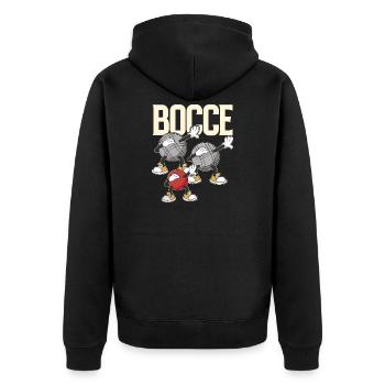 Dabbing Bocce Ball with Jack Bocci Dab Game Bocce - Unisex Premium Organic Zip Hoodie - black - Back - Nico (187cm)