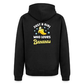 Banane Bananes - Veste à capuche bio Premium Unisexe - noir - Dos - Nico (187cm)