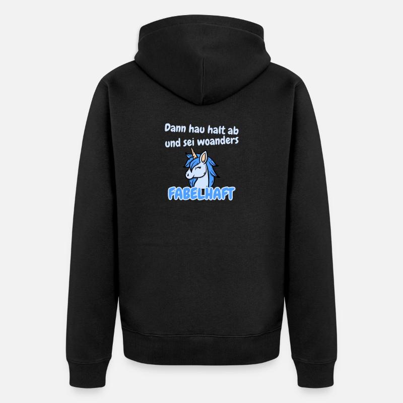 Fabelhafter Abschied - Unisex Premium Bio Zip Hoodie - Schwarz