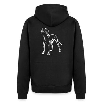 Magyar Vizsla « Édition Noire » - Veste à capuche bio Premium Unisexe - noir - Dos - Nico (187cm)
