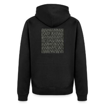 Motif - Kaki - Veste à capuche bio Premium Unisexe - noir - Dos - Nico (187cm)