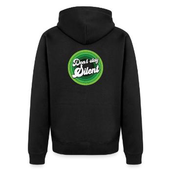 Ne restez pas silencieux Santé mentale verte - Veste à capuche bio Premium Unisexe - noir - Dos - Nico (187cm)