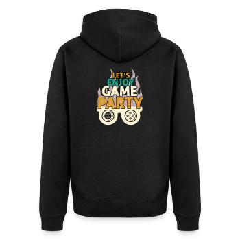 Design Party Game et Fun - Veste à capuche bio Premium Unisexe - noir - Dos - Nico (187cm)