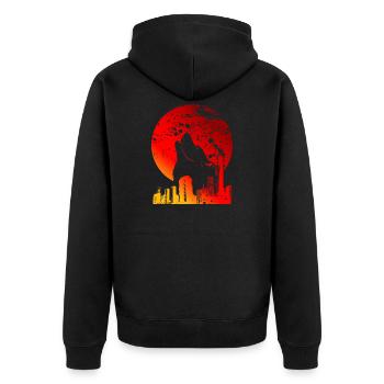 | LUNE DE SANG CADEAUX DE PLEINE LUNE ROUGE - Veste à capuche bio Premium Unisexe - noir - Dos - Nico (187cm)