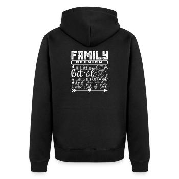 Réunion de famille un peu folle - Veste à capuche bio Premium Unisexe - noir - Dos - Nico (187cm)