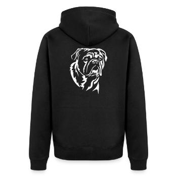 Continental Bulldog Head « Black Edition » - Veste à capuche bio Premium Unisexe - noir - Dos - Nico (187cm)