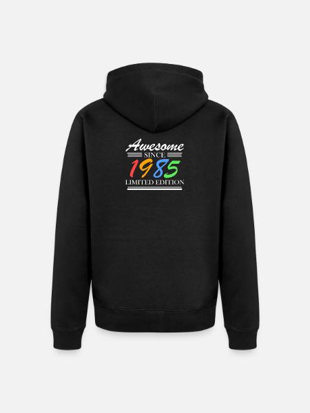 1985 - Born 1985 - Fantastic since 1985 - Unisex Premium Organic Zip Hoodie - black