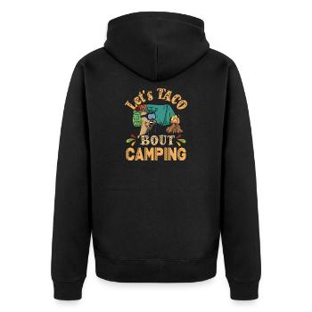 Tacos à propos de Camping Funny Glamping - Veste à capuche bio Premium Unisexe - noir - Dos - Nico (187cm)