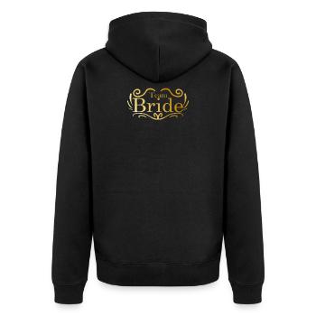 Team Bride dans la célébration de mariage d’or - Veste à capuche bio Premium Unisexe - noir - Dos - Nico (187cm)
